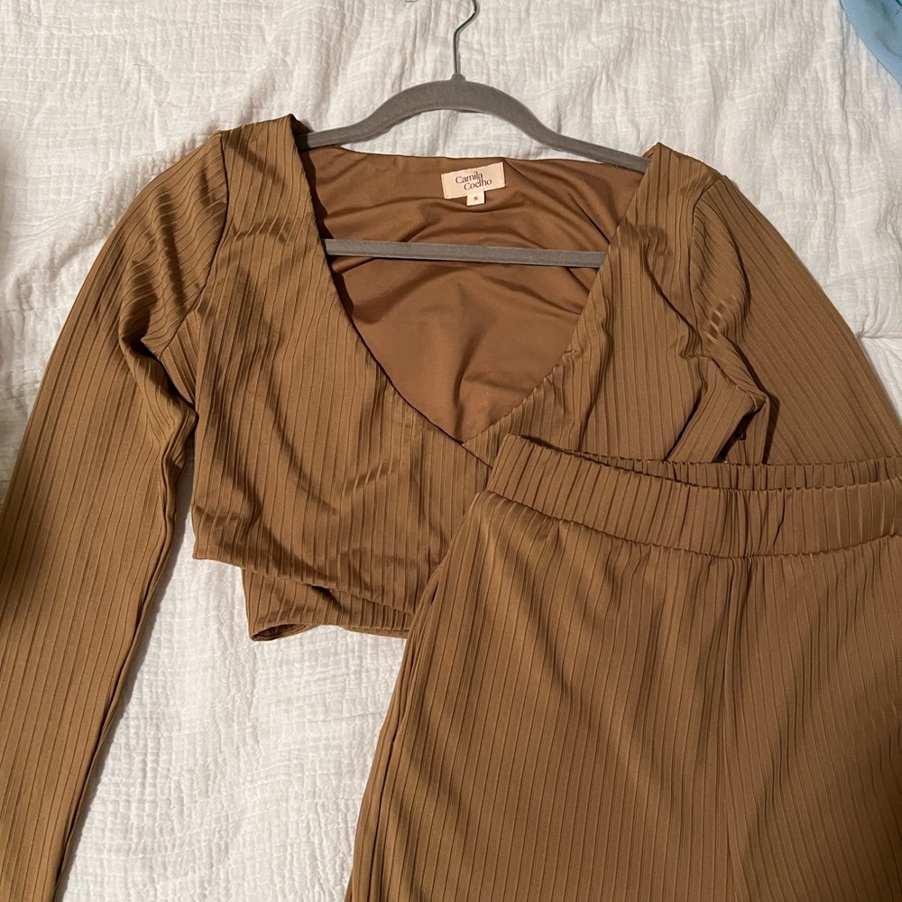 Camila Coelho Ester crop top & Lucas pant set. Never worn. Bottoms NWT